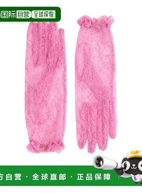 VALENTINO 女士手套 WGD00HFPW9VW AW2025 粉红色 VLogo 蕾丝手套