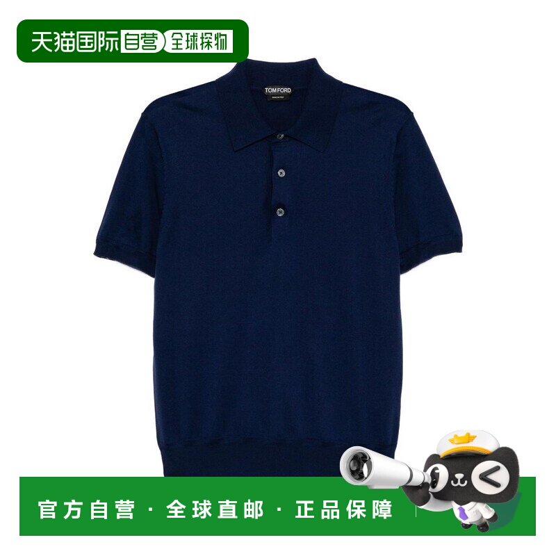 TOM FORD 男士T恤 KPS035YMC040UDB CO 蓝色 Short-Sleeved Polo图片