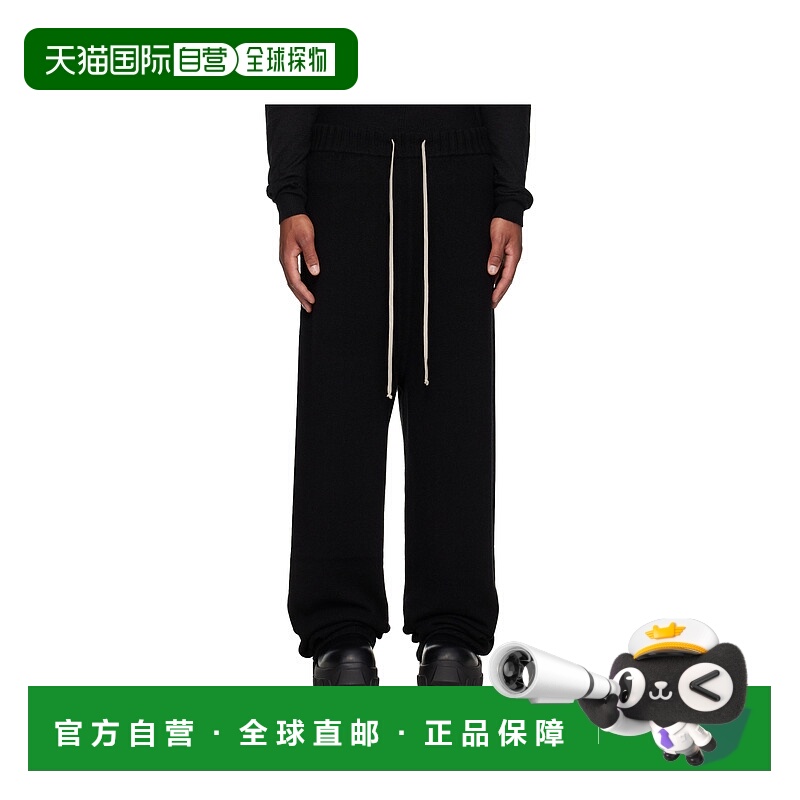 RICK OWENS 男士休闲裤 RU02E1668KLWS09 AW2025 黑色