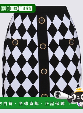 BALMAIN 女士半身裙 DF1LB292KG66EAB AW2024 黑色包臀裙a字裙