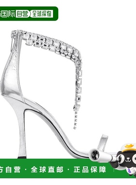 JIMMY CHOO 女士凉鞋 VERITYSANDAL100BYKSILVER-1高跟