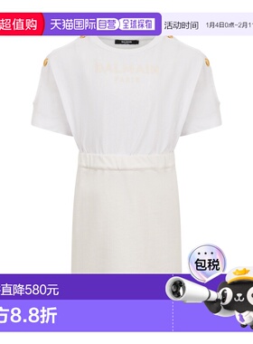 BALMAIN 女童连衣裙 BY1B21KZ3183102BC SS2026 白色