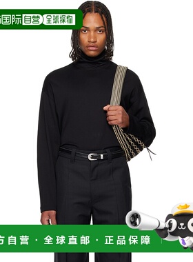 1h可退 潮奢 Lemaire 男士 黑色 Relaxed Mock Neck T 恤 TO1467L