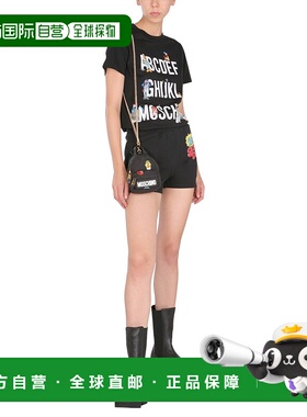 1h可退 MOSCHINO 女士短裤 037860271555 AW2021 黑色 SWEAT SHOR