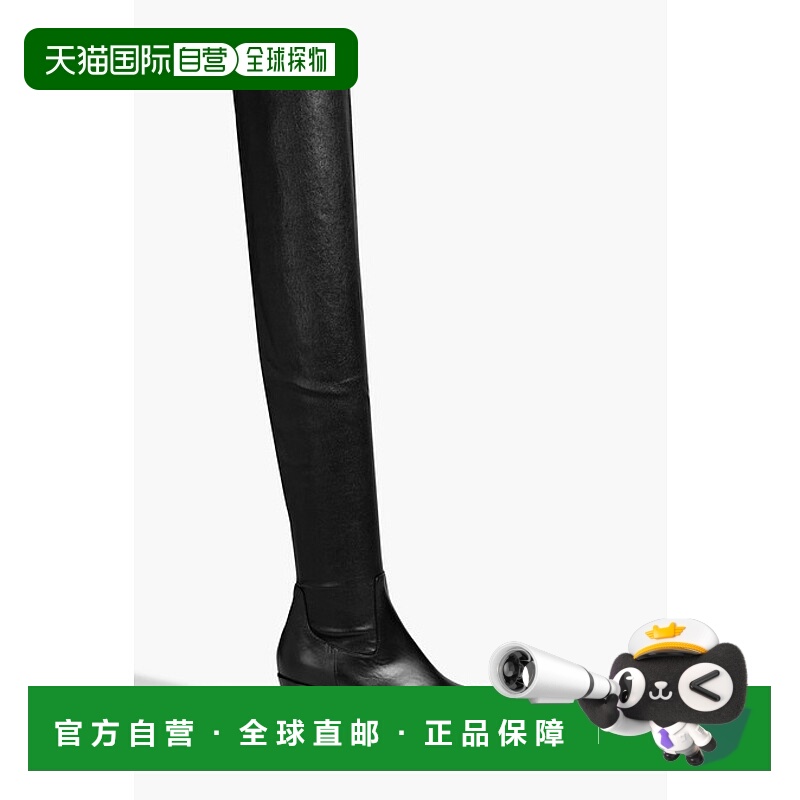 1h可退 潮奢 KHAITE 女士 Hooper 皮质过膝靴子 F1059732BLACK