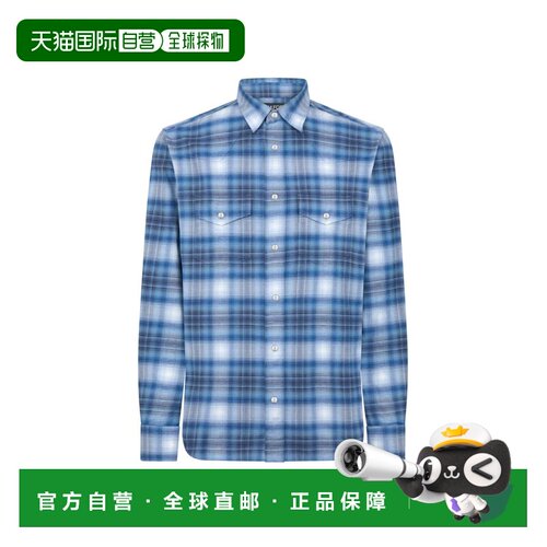 TOM FORD 男士衬衫 HDS001FMC243ZBLUE AW2025 蓝色长袖