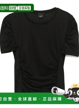 PINKO 女士T恤 104155A24UZ99 AW2024 黑色 MARTELLO MAGLIA COST