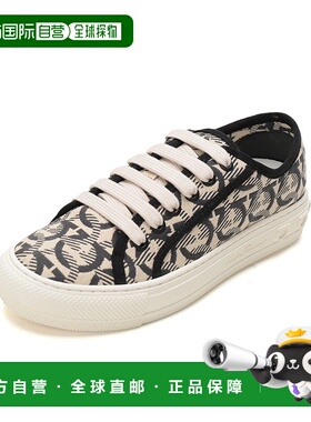 FERRAGAMO 菲拉格慕  女士织物系带厚底休闲鞋板鞋/0707040FABR