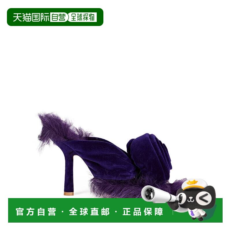 Burberry 巴宝莉 女士 人字拖 purple紫色 舒适时尚高跟拖鞋女鞋