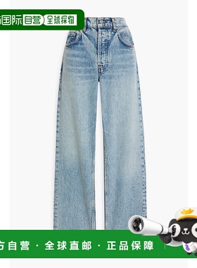 1h可退 潮奢 ANINE BING 女士 Benson 中腰直筒牛仔裤 A0610010WH