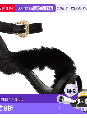 1h可退 潮奢 versace 范思哲 女士 黑色 Emily 凉鞋 E75VA3S72EZS