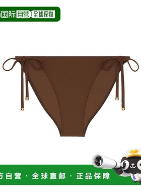 CELINE 女士泳装 2Z273152C19AF SS2025 棕色 平纹针织比基尼三角