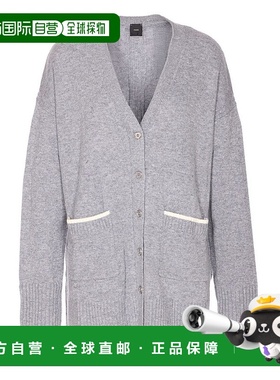 PINKO 女士针织衫 105451A2Q9I12 AW2025 灰色 V领长袖开衫羊绒