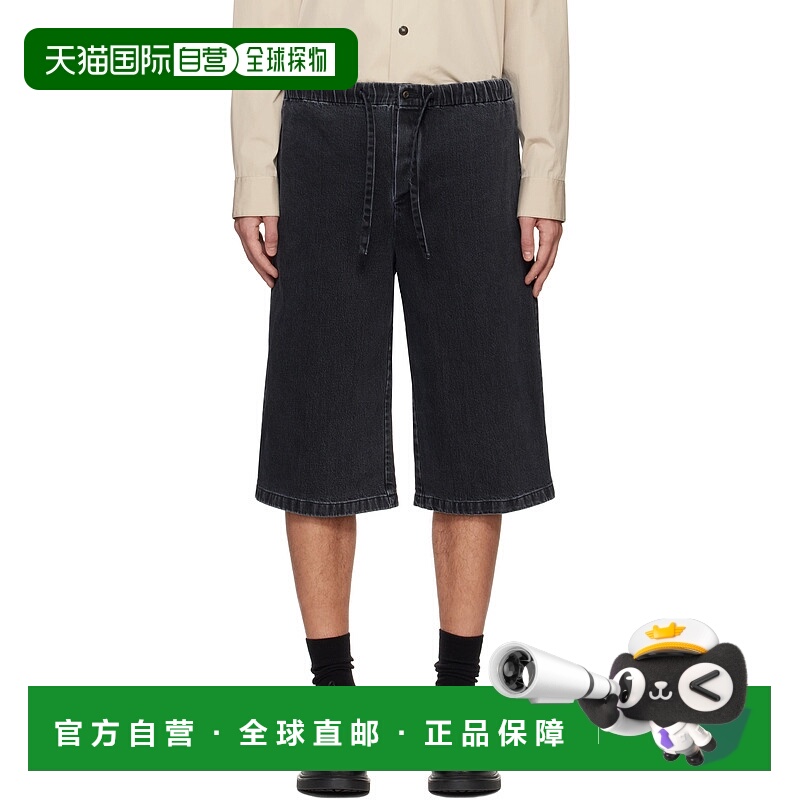 1h可退 潮奢 Rier 男士 黑色 Bermuda 牛仔短裤 DNM22DNMDENIMWAS
