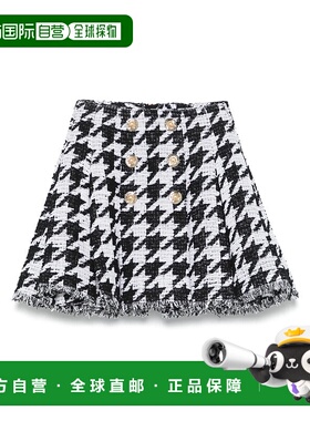 BALMAIN 女士半身裙 FF1LBA95CG17GAB AW2025 黑色 Mini Pied de