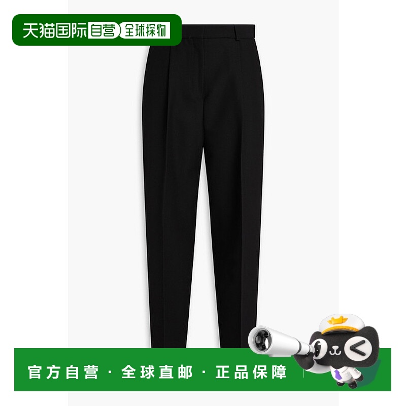 1h可退 潮奢 TOTÊME 女士 de poudre 褶裥粒纹锥形长裤 242WRB162