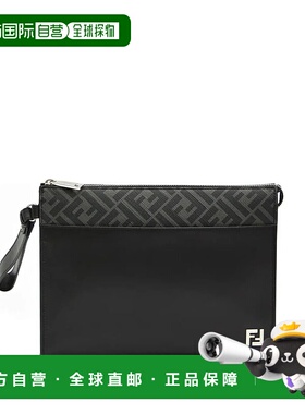 FENDI 男士手提包 7VA491AJF00 AW2025 黑色 Fendi Leather And C