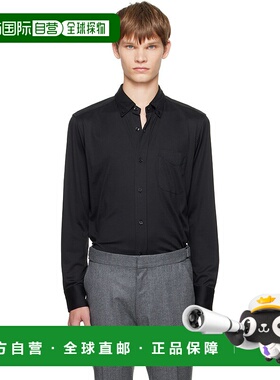 1h可退 潮奢 Tom Ford 汤姆 福特 男士 黑色 Silk Cotton Blend B