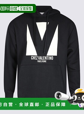VALENTINO 男士卫衣 6V3MF28NAQA0NO SS2025 黑色 HOODIE SWEATSH