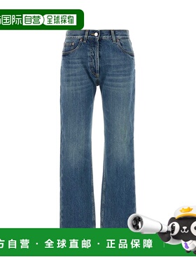 PRADA 女士休闲裤 GFP469SOOO16PKF0V3N AW2025 蓝色牛仔裤直筒裤