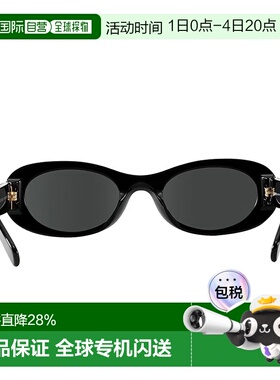 MIU MIU缪缪  女款黑色椭圆形 太阳眼镜 0MU06ZS1AB5S0