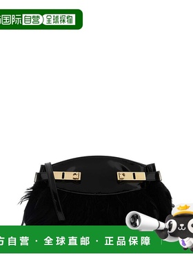 1h可退 潮奢 Salvatore Ferragamo 菲拉格慕 女士 Hug 黑色皮革羽