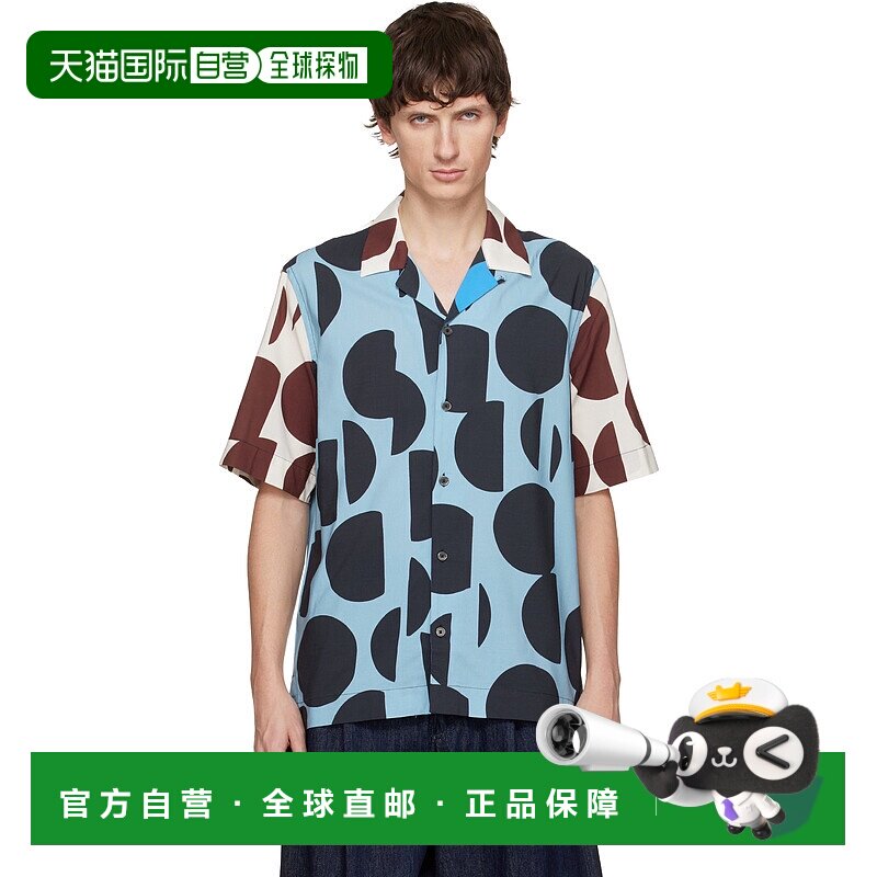 潮奢 Paul Smith 保罗 史密斯 男士 蓝色 Cut-Up Dots Print 短袖