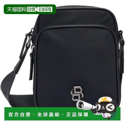 1h可退 潮奢 BOSS 波士 男士 黑色 Double B Monogram Reporter