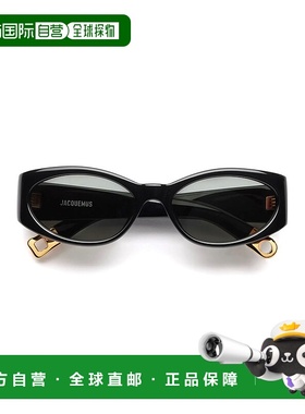 JACQUEMUS 男士太阳镜 OVALOBLACK SS2025 黑色 1M1H54M0A