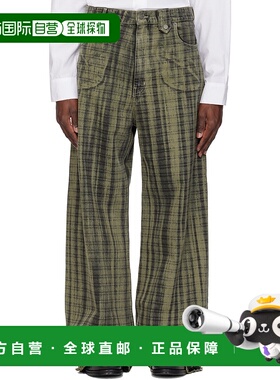 1h可退 潮奢 EGONLAB. 男士 灰色 Baggy 牛仔裤 SS25DN006