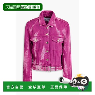1h可退 潮奢 GANNI 甘尼 女士 束带漂白牛仔布夹克 J17166777088B