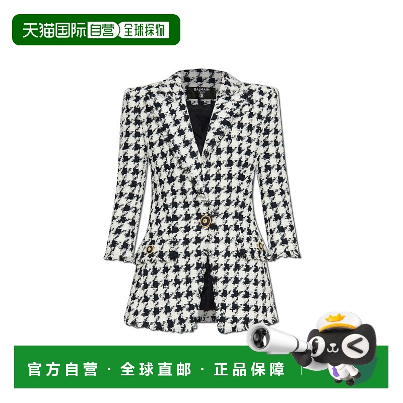 1h可退 BALMAIN 女士西服 EF1SE610XK69SJY CO 白色 长袖西装外套