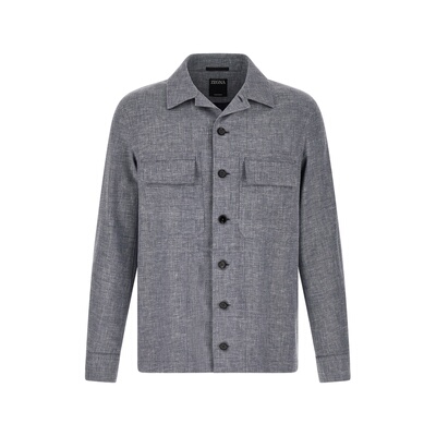 香港直邮潮奢 zegna 杰尼亚 男士 'Crossover' 衬衫式夹克 UHV22A