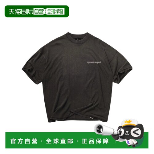 Represent 男士T恤 MLM100899ASH AW2026 黑色 标志支付后1h可退
