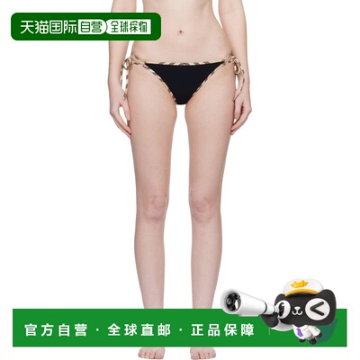 1h可退 潮奢 Burberry 巴宝莉 女士 黑色 Check Trim 比基尼泳裤