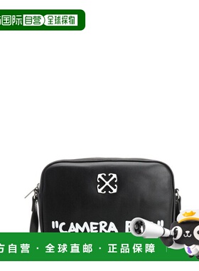 1h可退 潮奢 off-white 女士 黑色中号 Jitney Camera Bag Quote