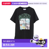潮奢 T恤黑色T恤 GANNI 女士 1h可退 Polos 甘尼 and A1050070252