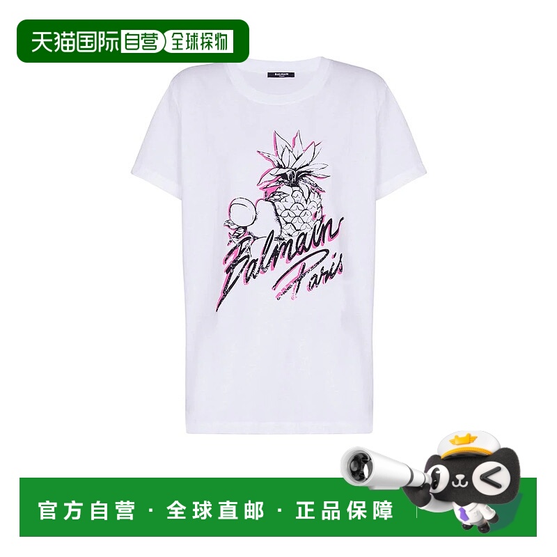 1h可退 BALMAIN 女士T恤 FF1EF000GF13GSR AW2025 花色 Balmain T