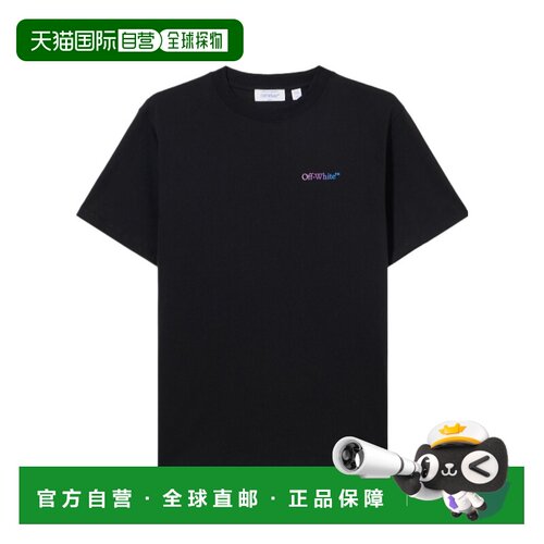 OFF-WHITE 男士T恤 44OWOS26T052001 SS2025 黑色短袖