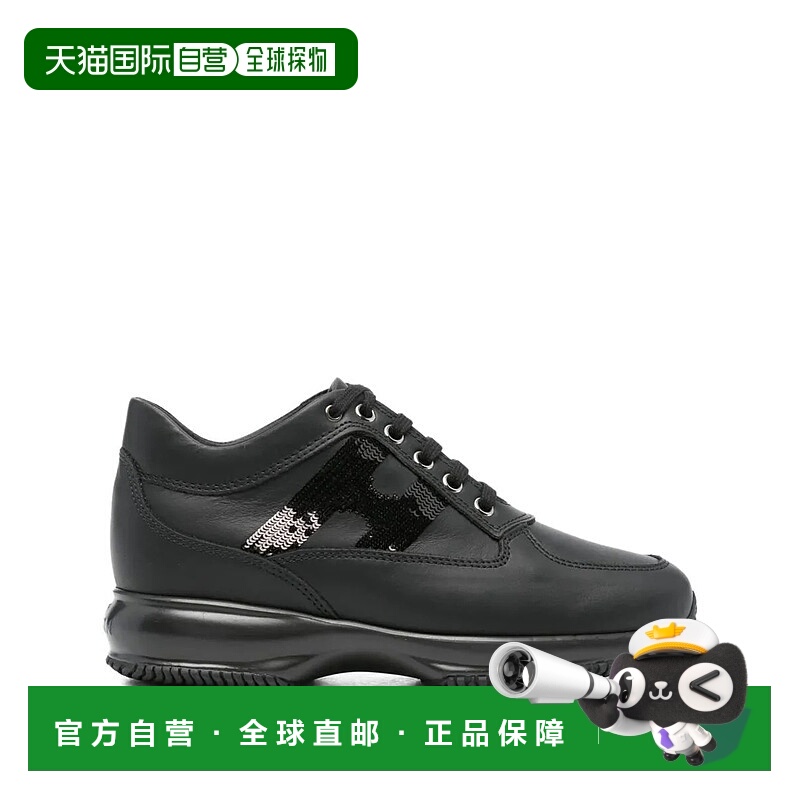 1h可退 HOGAN 女士运动鞋 HXW00N056400ZL999 AW2025 黑色 Hogan
