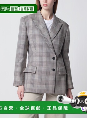 1h可退 潮奢 ANINE BING 女士 不对称威尔士王子夹克 A0112103WO