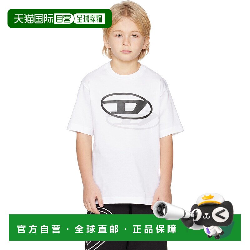 潮奢 Diesel 迪赛 女童 白色 Tvale Over 儿童 T 恤童装 J0260100