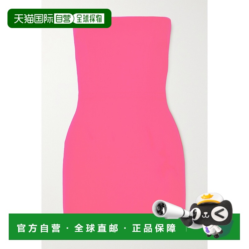 1h可退 潮奢 ALEX PERRY 女士 Lux 无肩带荧光色绉纱迷你连衣裙 D