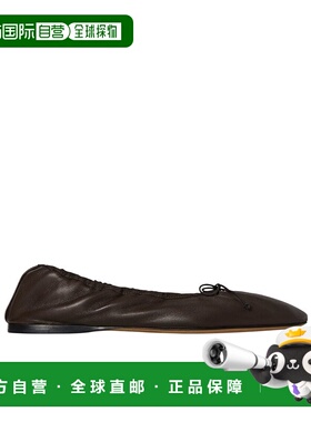 THE ROW 女士休闲鞋 F1539N66DBR AW2024 黑色 Awar 皮革芭蕾鞋