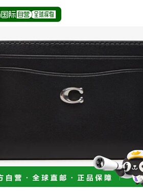 COACH 男士钱包 CM435LHBLACK AW2024 黑色 Refined calf leather