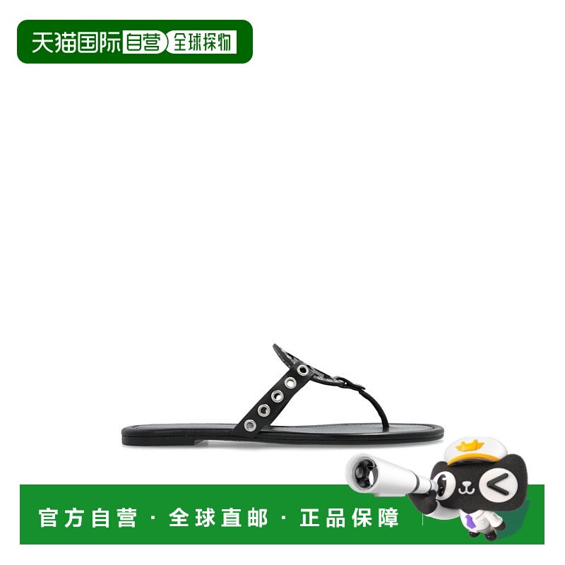 TORY BURCH 女士拖鞋 1673110001 SS2025 黑色 Leather slides Mi