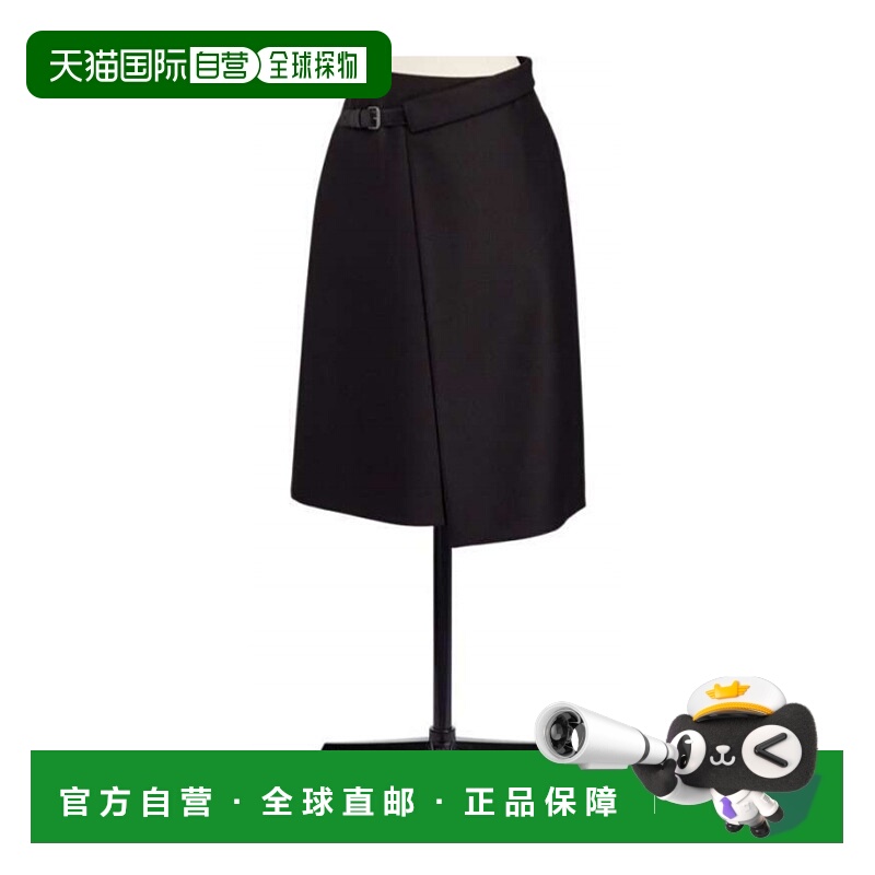 1h可退 DIOR 女士半身裙 521J21A1758X9000 SS2025 黑色 不对称半