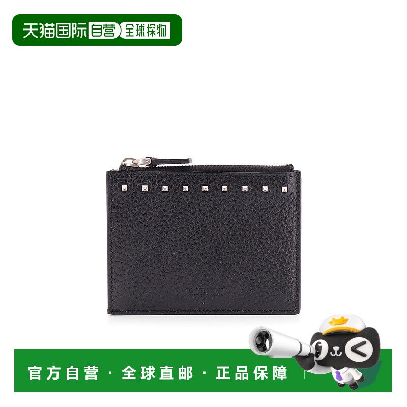 1h可退 VALENTINO 男士卡包 YP0V19PDX0NO SS2025 黑色 Rockstud