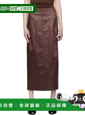 1h可退 潮奢 Lanvin 朗雯 女士 棕色 Straight 半身裙 RWST000161