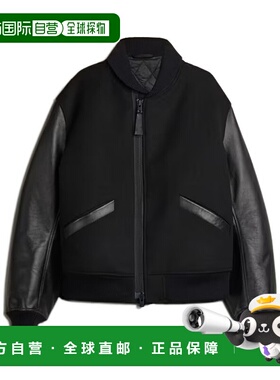 Y-3 男士夹克 JX7338 AW2025 黑色 Letterman 夹克